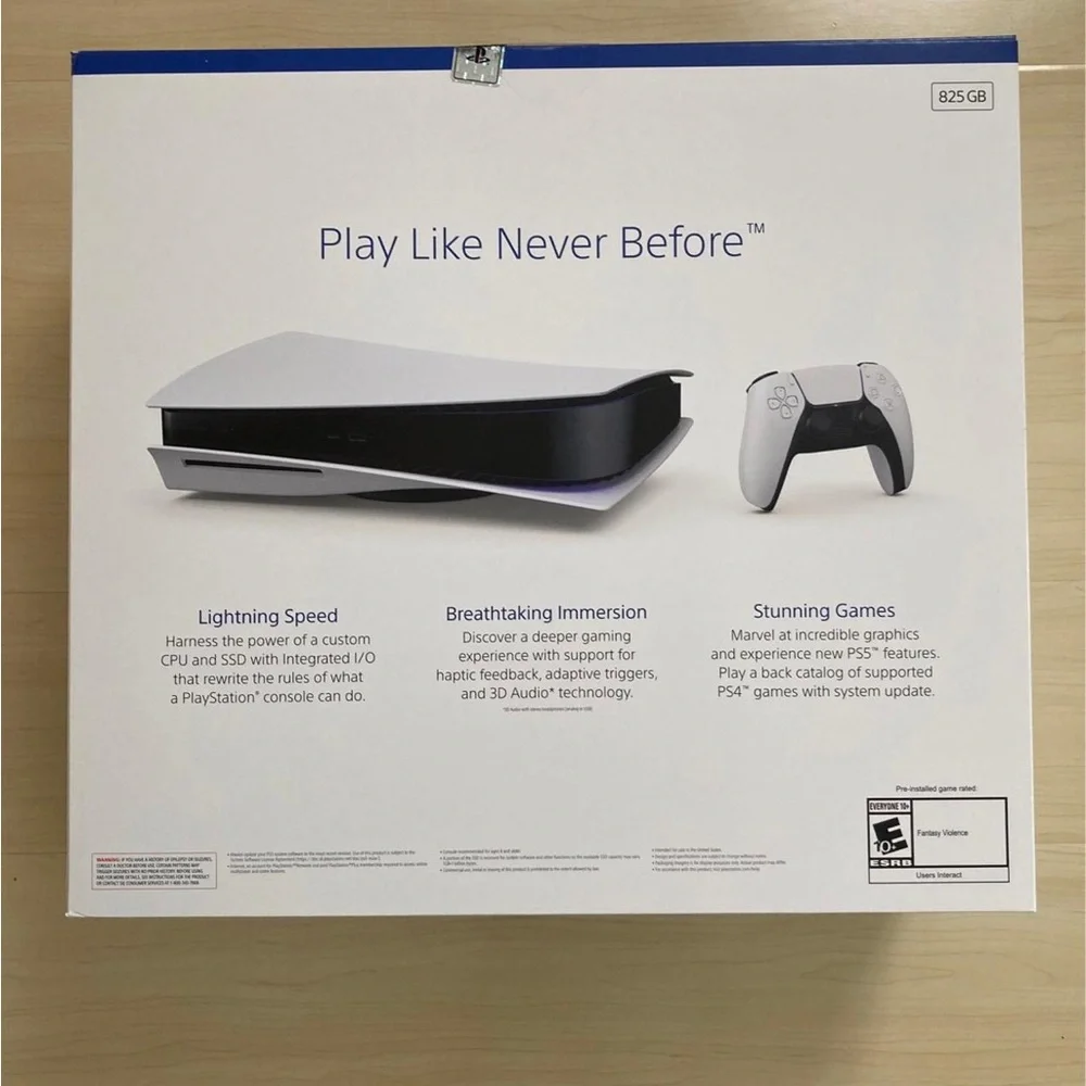 Sony PS5 Console with DualSense Controller - White & Black